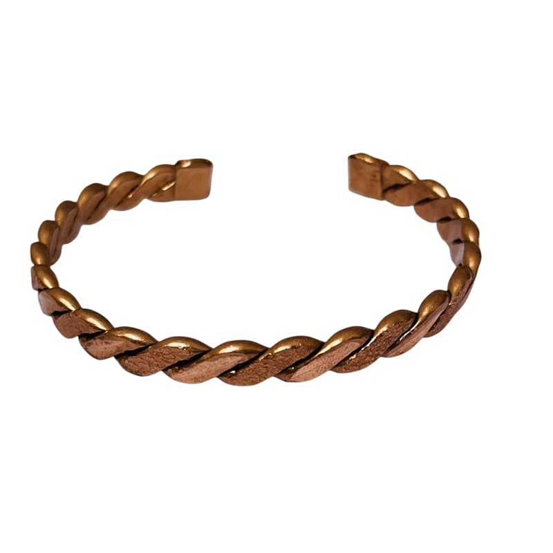 دستبند مسی پیچ تراش و مات ضربه با کد JW659