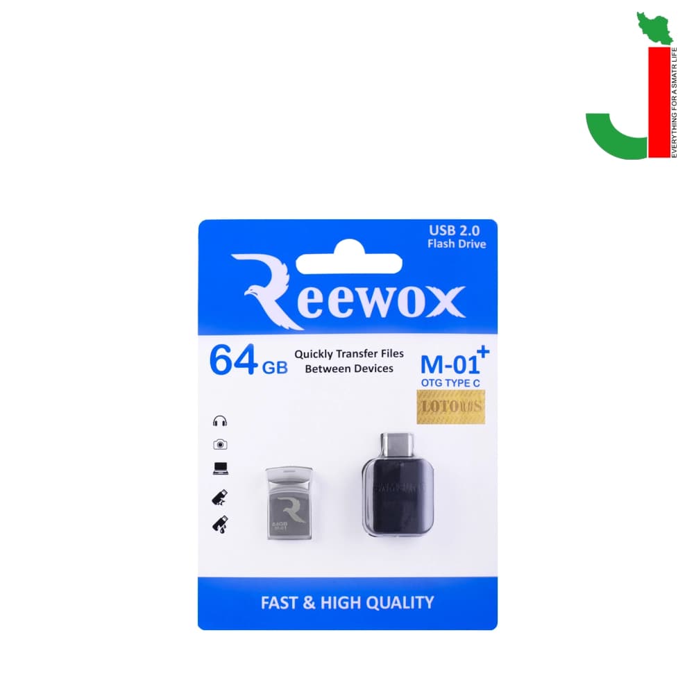 فلش مموری ریوکس مدل +M-01 ظرفیت 64 گیگابایت USB 2.0/ فلش مموری OTGتایپ C — تصویر ۲
