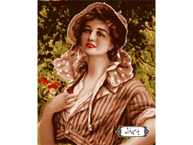 نخ و نقشه تابلو فرش آموزشی طرح دختر – کد NA7012