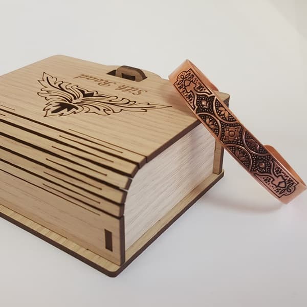دستبند مسی دخترانه طرح فرش کد JW14 — تصویر ۵