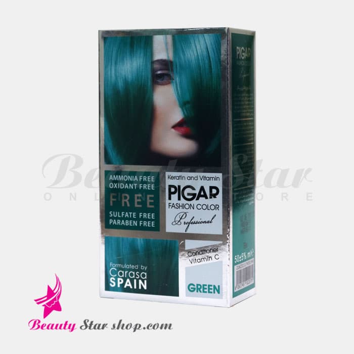 رنگساژ ژله ای فانتزی سبز پیگار حجم 55 میلی لیتر — تصویر ۳