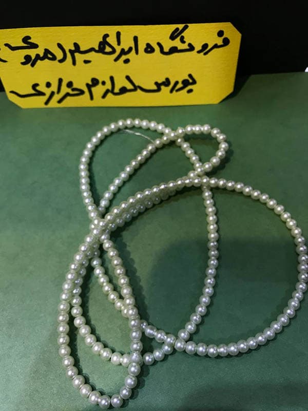 مروارید سنگی سایز ۴ نقره ای روشن