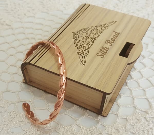 دستبند مسی ساده پیچ متوسط کد JW68 — تصویر ۲