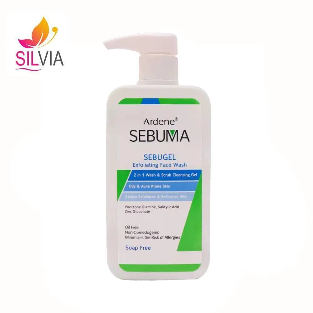 ژل شوینده و ساینده صورت پوست چرب و دارای آکنه سبوما آردن 350 میل — تصویر ۲