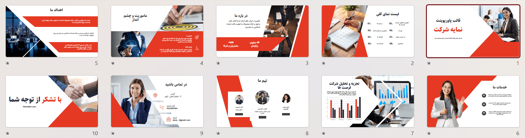 قالب پاورپوینت نمایه شرکت مهندسی و اداری