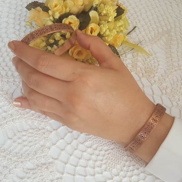 دستبند مسی یزد مدل فلش کد JW118 — تصویر ۲