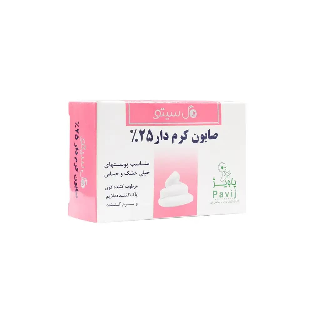 صابون کرم دار ۲۵٪ گل سیتو ۱۰۰ گرمی