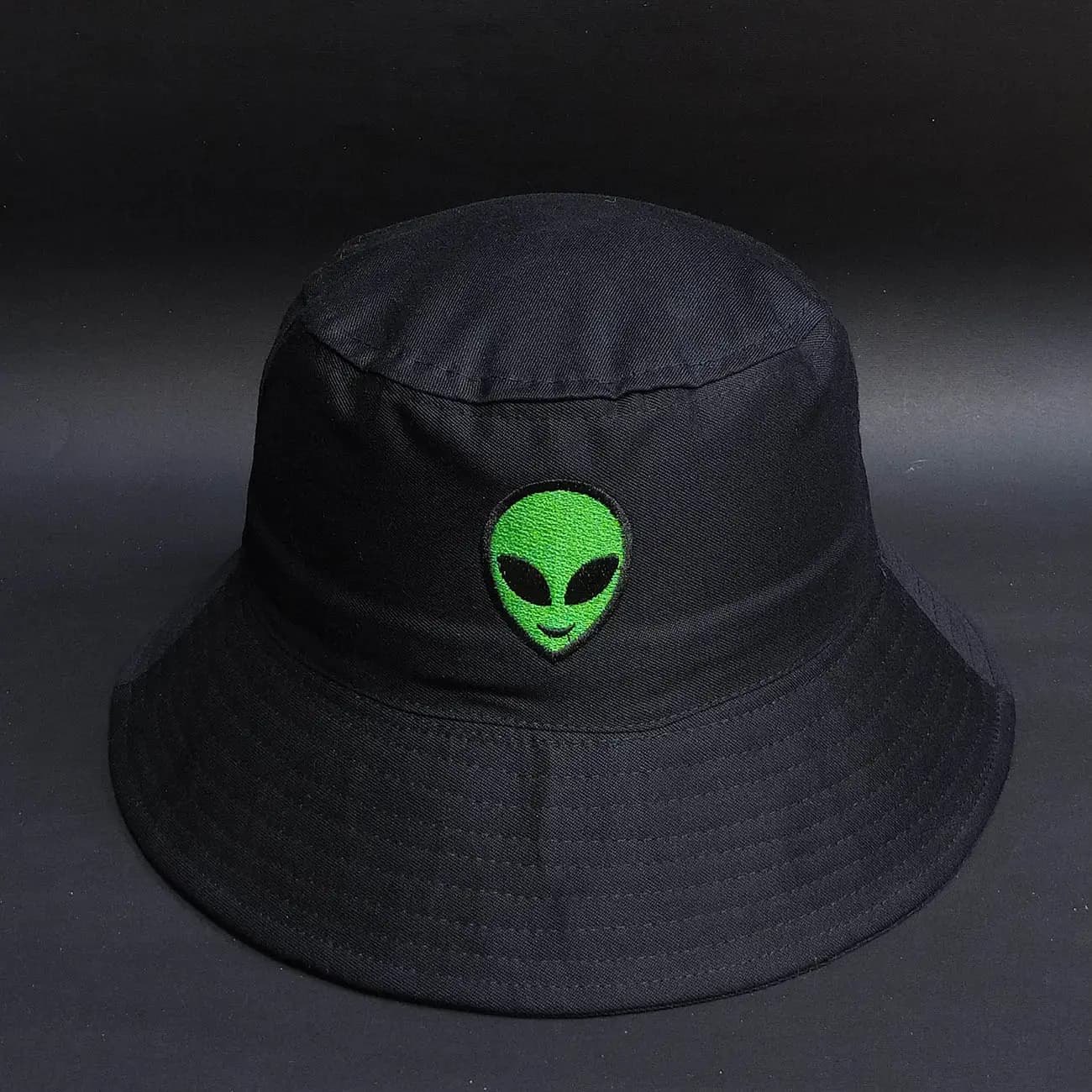 کلاه باکت توریستی کتان آدم فضایی | کلاه آفتابی طرح Alien مناسب استایل خیابانی