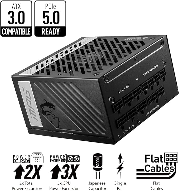منبع تغذیه msi مدل A1000G PCIE5