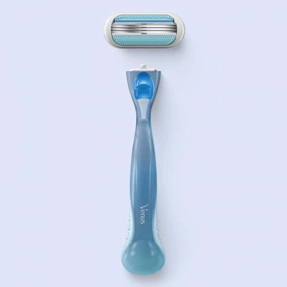 خود تراش ژیلت ونوس 3 لبه مدل Venus Smooth به همراه دو تیغ یدک — تصویر ۲
