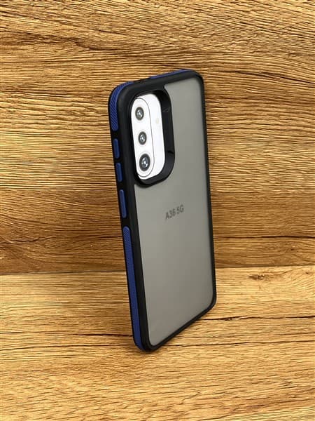 گارد مات samsung a36 مشکي دور سرمه اي — تصویر ۲