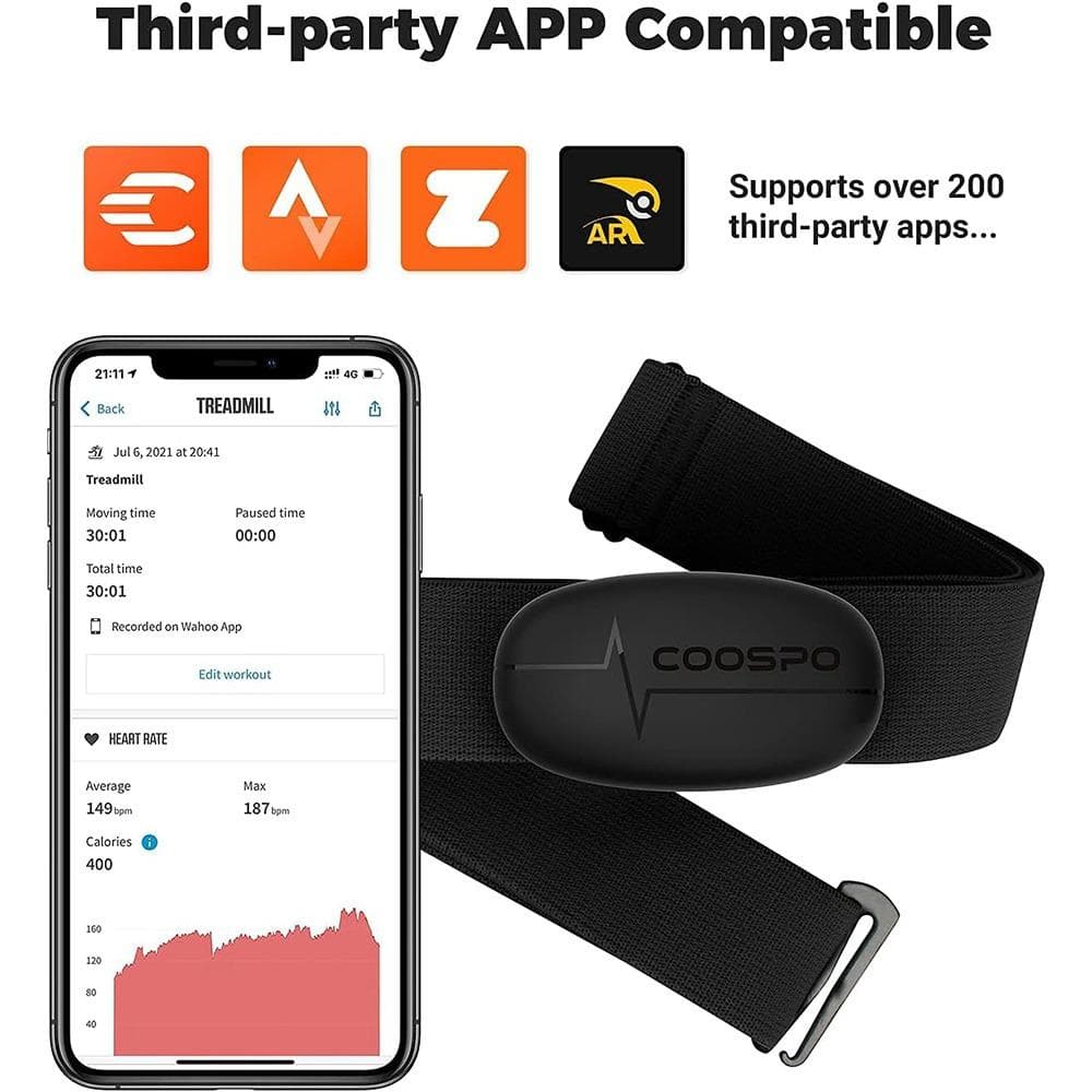 سنسور ضربان قلب سینه COOSPO مدل H6 — تصویر ۳