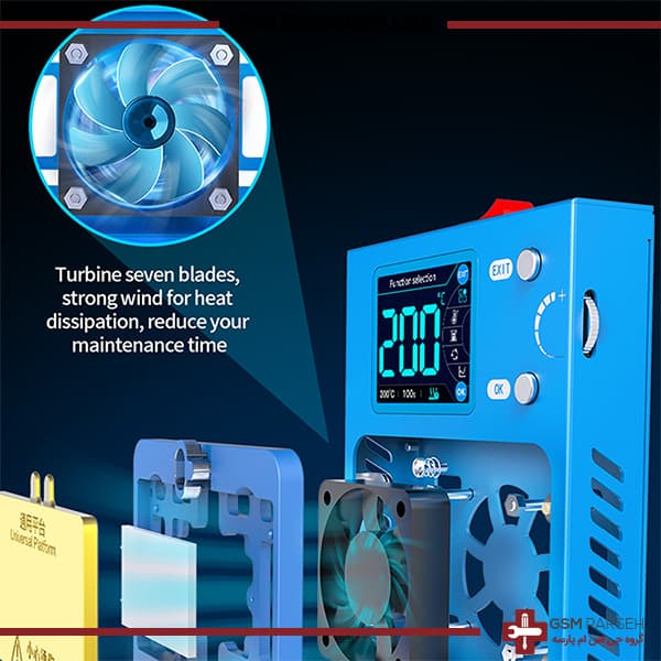 پری هیتر هوشمند جی سی JC Aixun iHeater PRO آیفون ایکس تا 14 پرو مکس — تصویر ۴