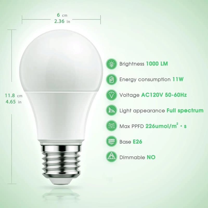 لامپهای LED مخصوص رشد گیاهان بسته 2 تایی — تصویر ۴