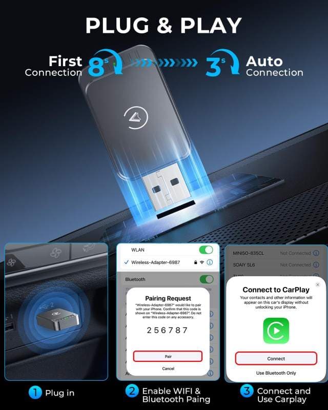 آداپتور بیسیم کارپلی AuroraLink — تصویر ۲