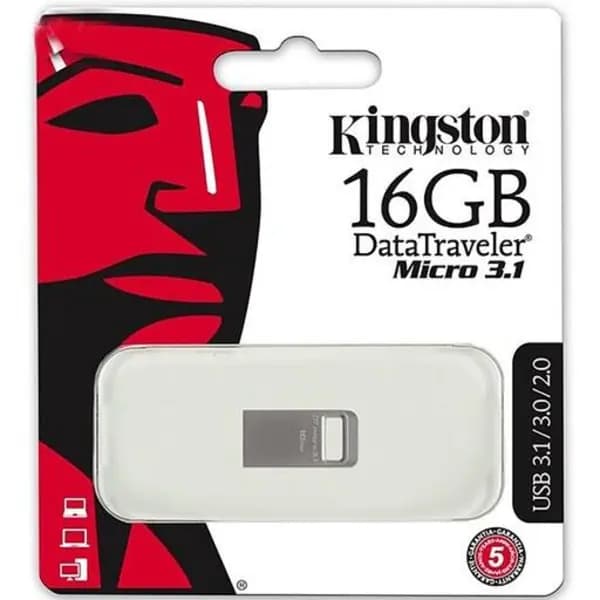 فلش مموری کینگستون مدل DataTraveler Micro 3.1 ظرفیت ۱۶ گیگابایت