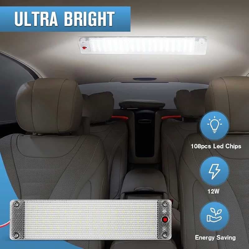 چراغ LED داخلی خودرو مدل Thlevel 108 پک دو عددی 12 ولت تا 85 ولت، 12 وات — تصویر ۴