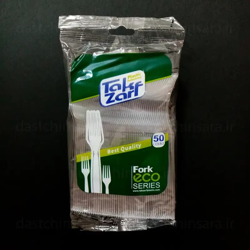 چنگال یکبار مصرف شفاف 50 عددی اکو تک ظرف