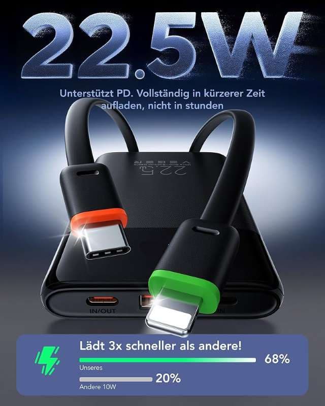 پاوربانک VEGER مدل V1202 ظرفیت 10000 میلی‌آمپر ساعت — تصویر ۳
