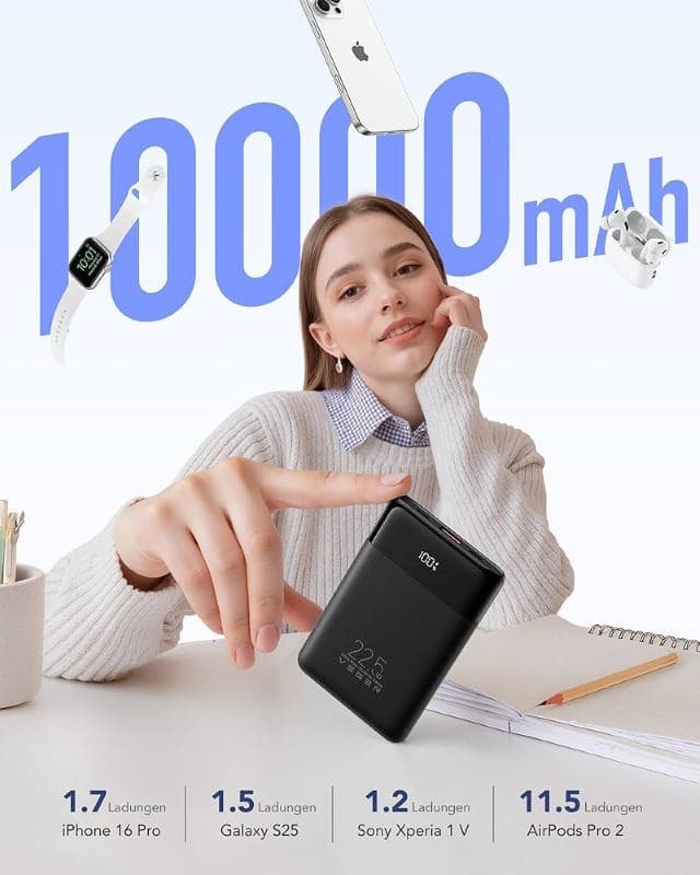پاوربانک VEGER مدل V1202 ظرفیت 10000 میلی‌آمپر ساعت — تصویر ۷