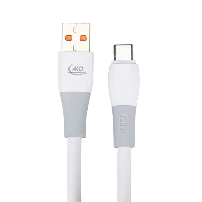 کابل USB به تایپ سی AKO مدل AC-57 – فست شارژ ۱۲۰ وات، ۶ آمپر، طول ۱ متر — تصویر ۲