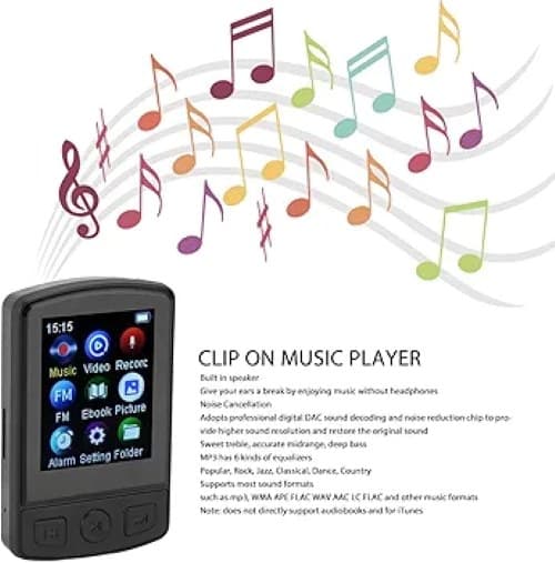 ام پی تری پلیر پخش کننده موسیقی MP3 حافظه 64 گیگابایتی — تصویر ۲