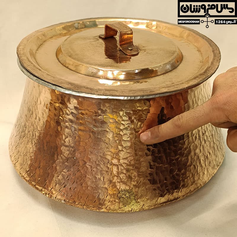 دیگچه مسی دستساز مدل غازان — تصویر ۵