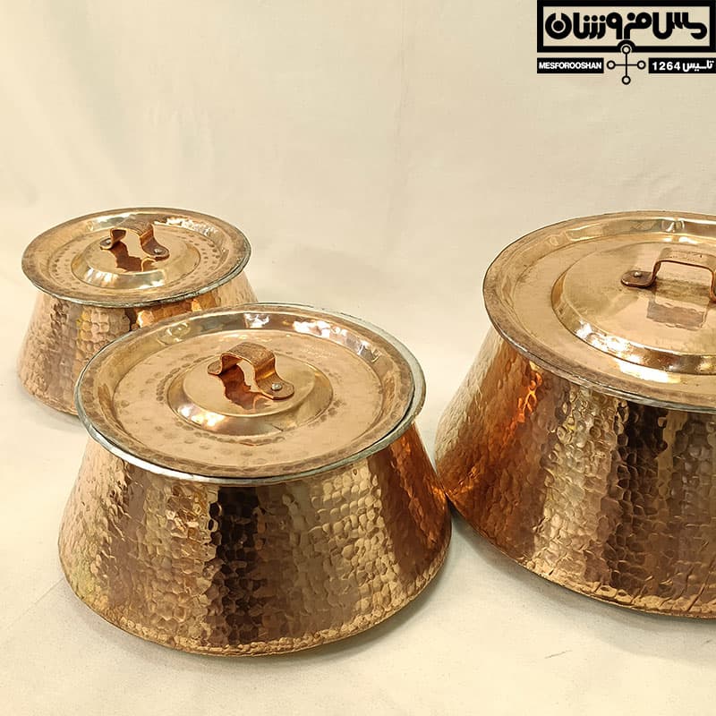 دیگچه مسی دستساز مدل غازان — تصویر ۸