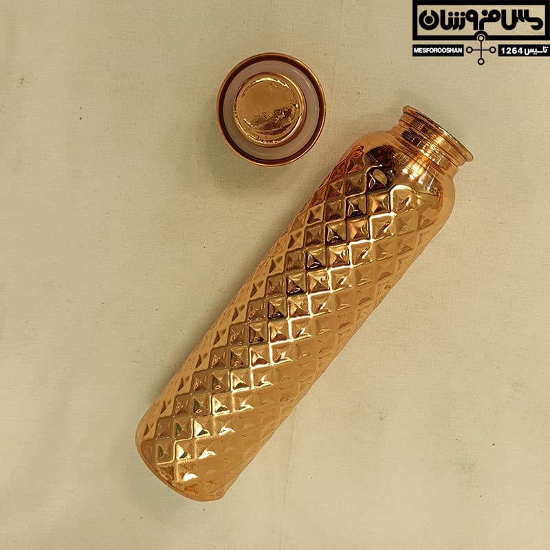قمقمه مسی – copper bottel – بطری آب مسی — تصویر ۸