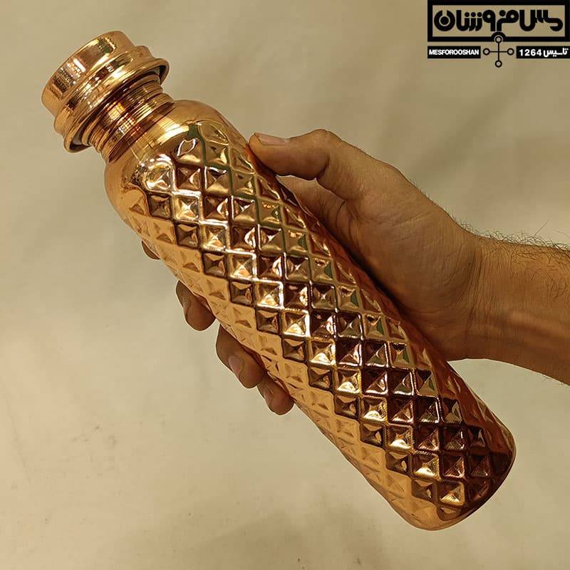 قمقمه مسی – copper bottel – بطری آب مسی — تصویر ۵