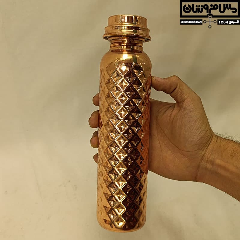 قمقمه مسی – copper bottel – بطری آب مسی — تصویر ۷