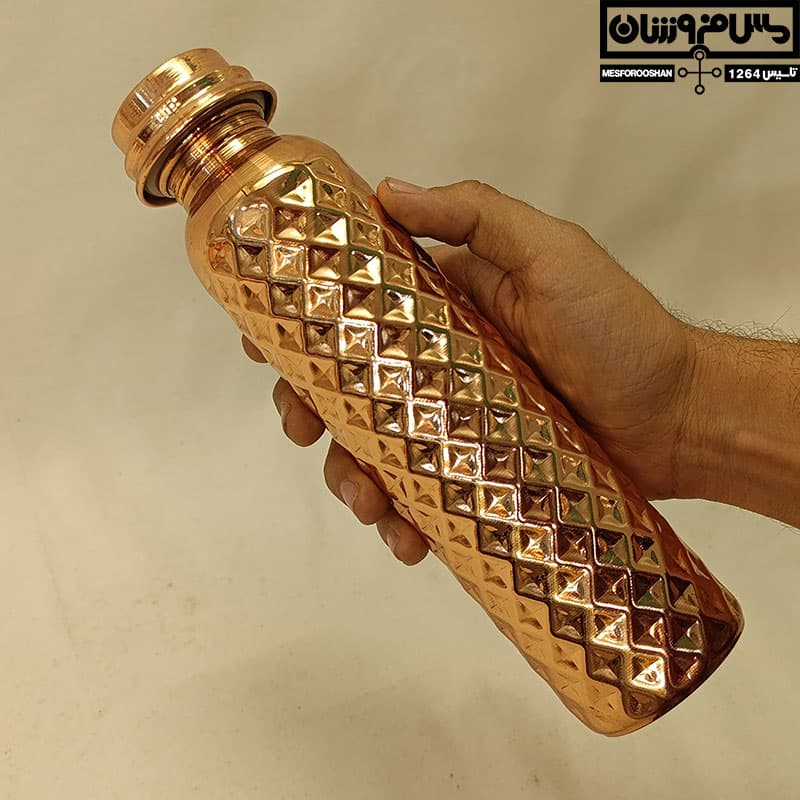 قمقمه مسی – copper bottel – بطری آب مسی — تصویر ۶