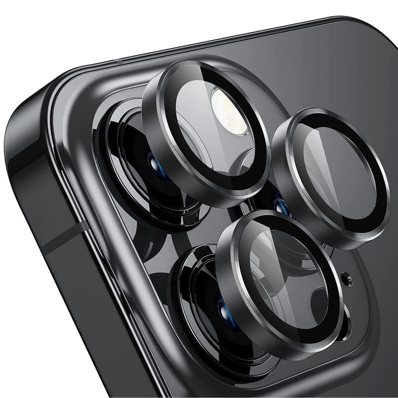 گلس لنز 14PRO/PRO MAX شابلون دار LITO مشکی