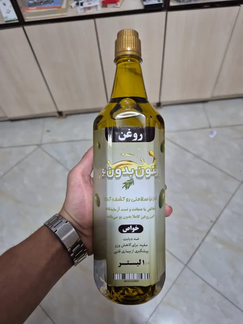روغن زیتون طبیعی بدون بو 1 لیتری