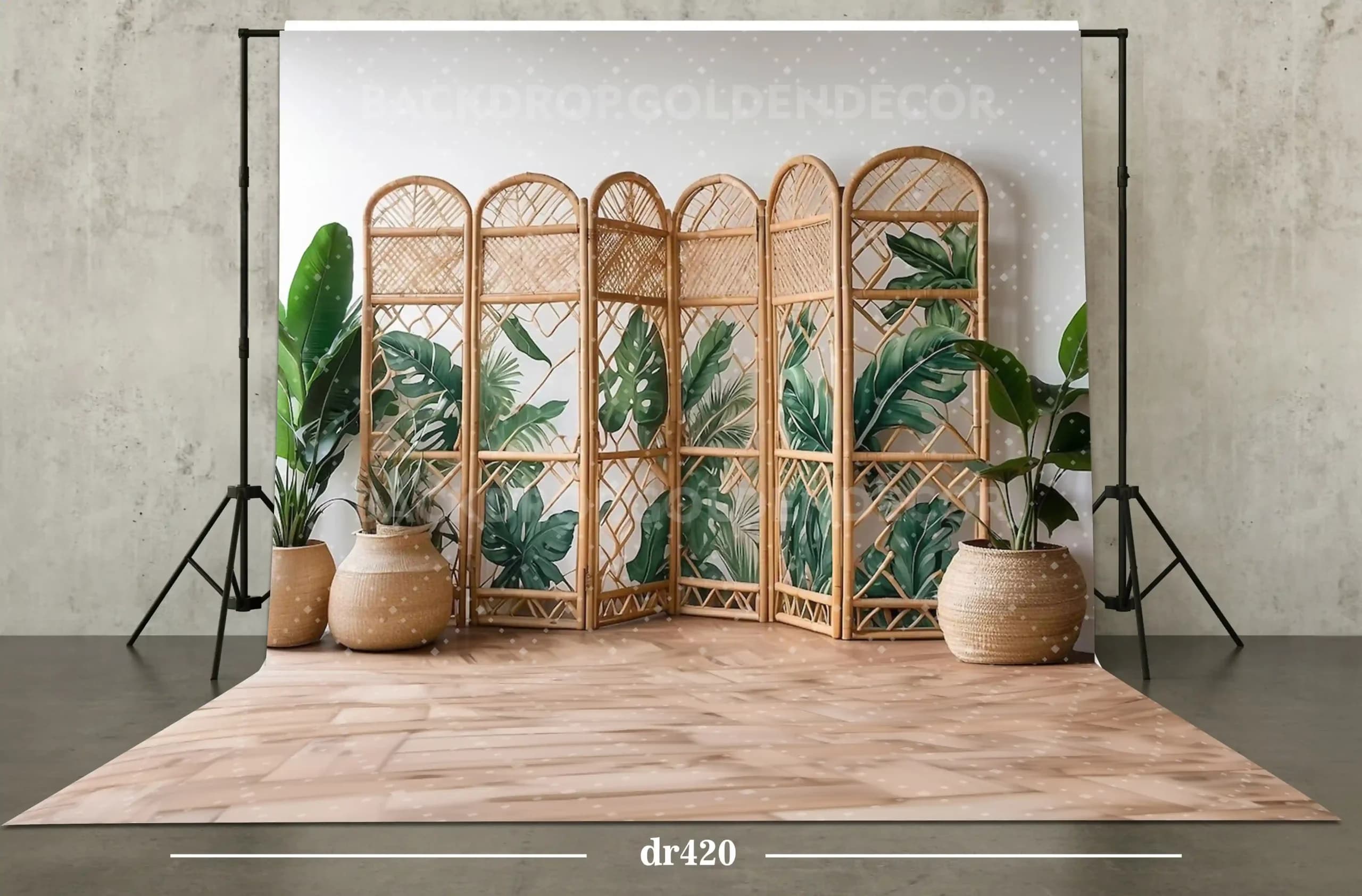 بکدراپ پارچه ای طرح دیوار و گچبری کد dr420