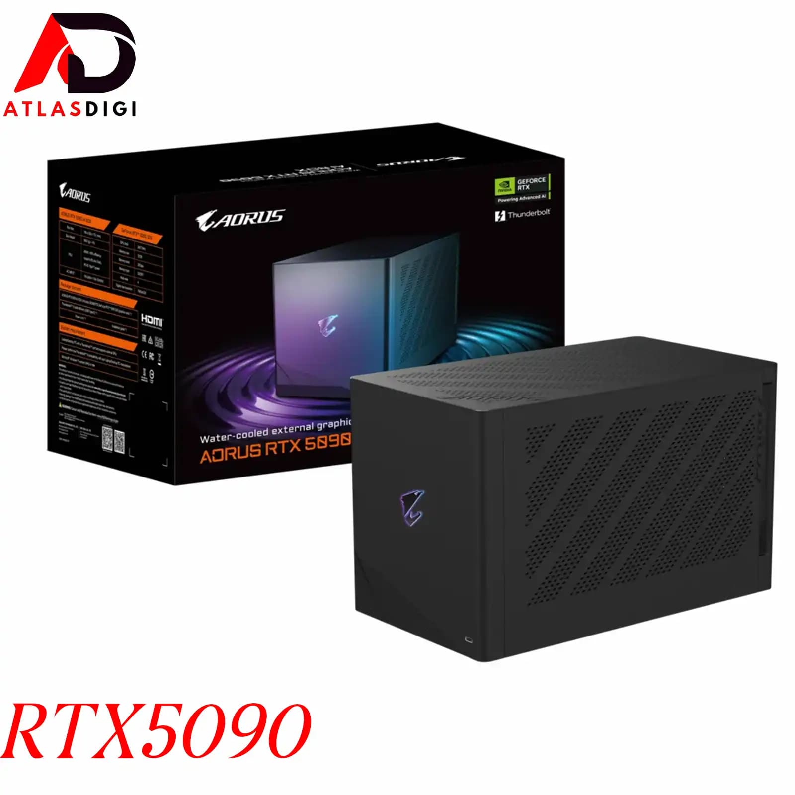 کارت گرافیک خارجی آئوروس مدل GIGABYTE AORUS RTX 5090 AI BOX/32GB/GDDR7