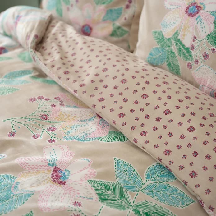 ست روتختی دونفره کاراجاهوم مدل Fiore بژ — تصویر ۴