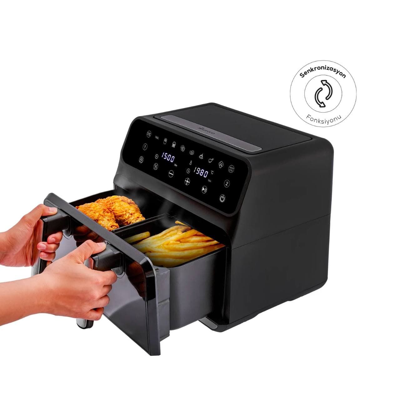 هواپز دومخزن رژیمی کاراجا مدل Multifry مخزن 9 لیتری — تصویر ۲