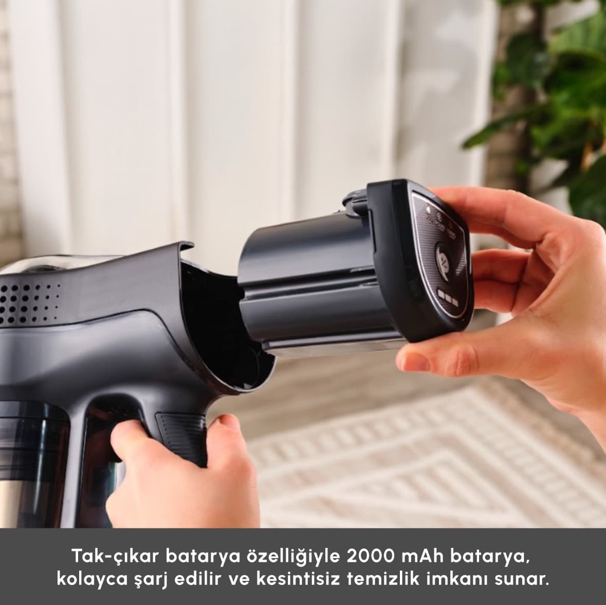 جارو شارژی عصایی کاراجا مدل Vantuz power force max قرمز — تصویر ۷