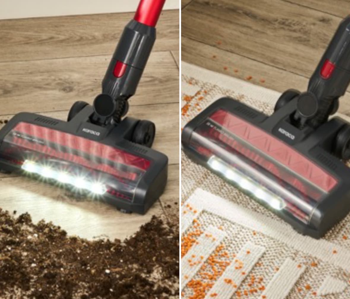جارو شارژی عصایی کاراجا مدل Vantuz power force max قرمز — تصویر ۳