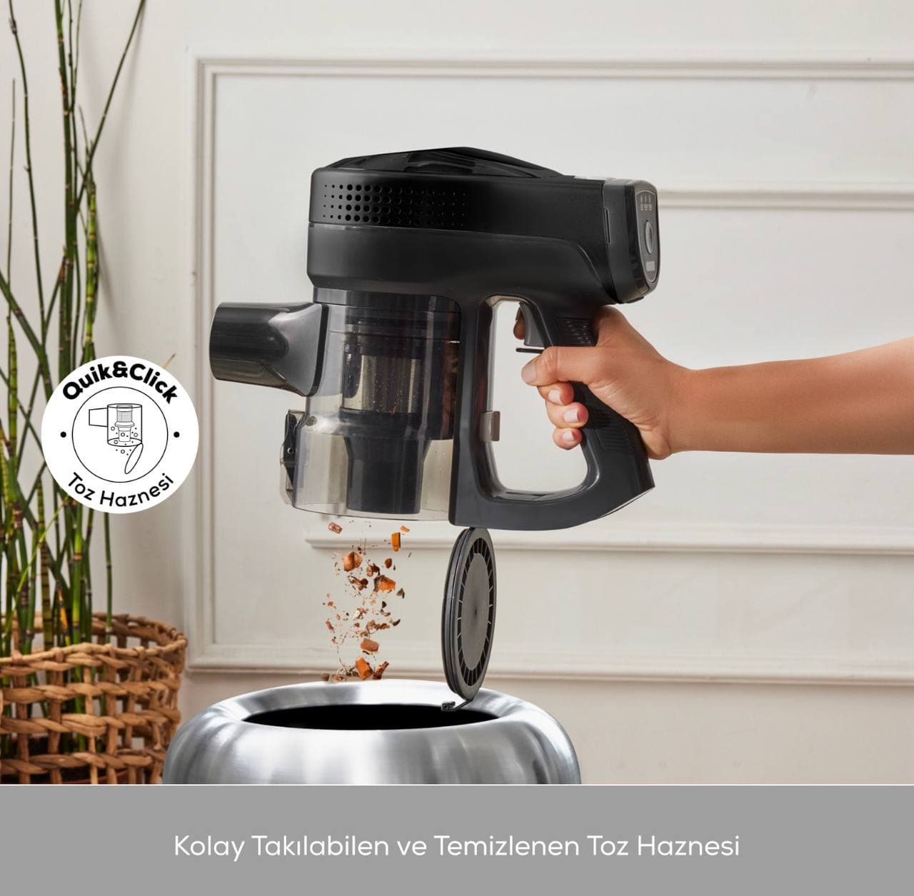 جارو شارژی عصایی کاراجا مدل Vantuz power force max مشکی — تصویر ۶