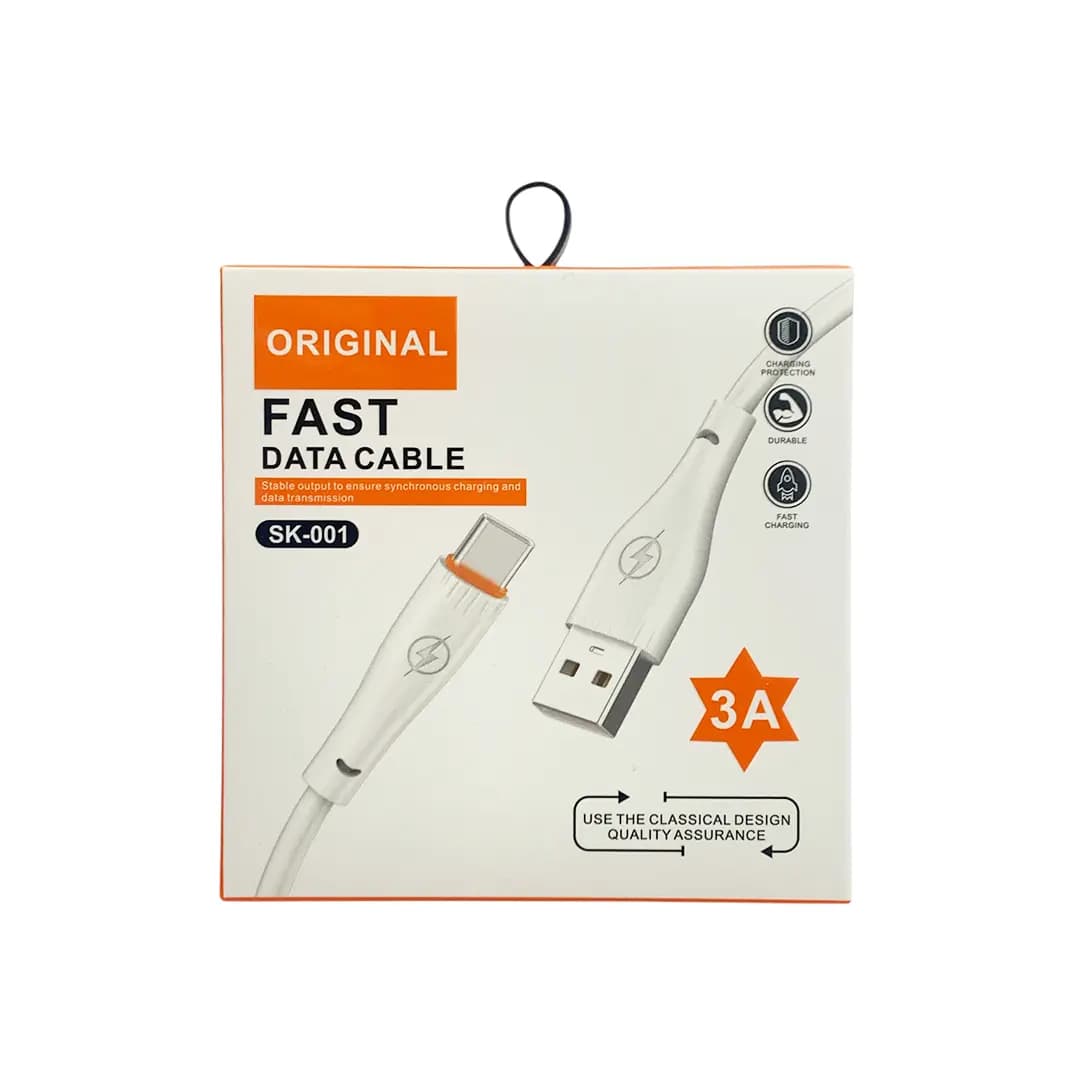 کابل شارژ تایپ سی FAST DATA CABLE مدل SK-001 — تصویر ۲