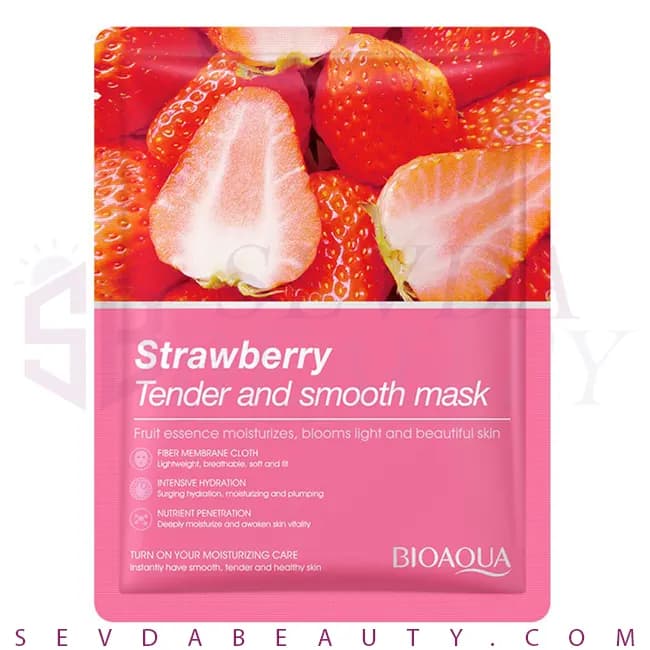 ماسک ورقه ای توت فرنگی بیوآکوا 25 گرم