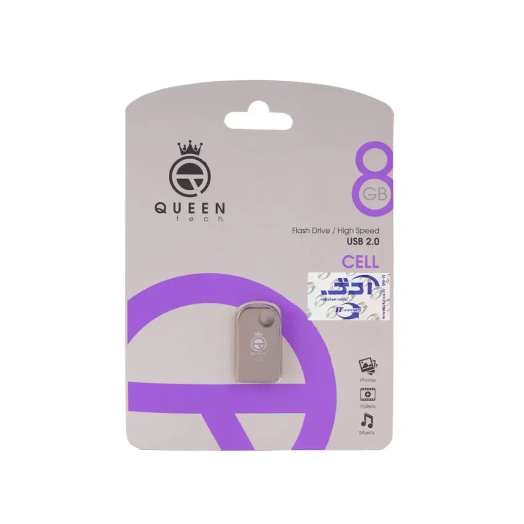 فلش مموری کوئین تک مدل CELL 8G QUEEN باظرفیت 8 گیگابایت