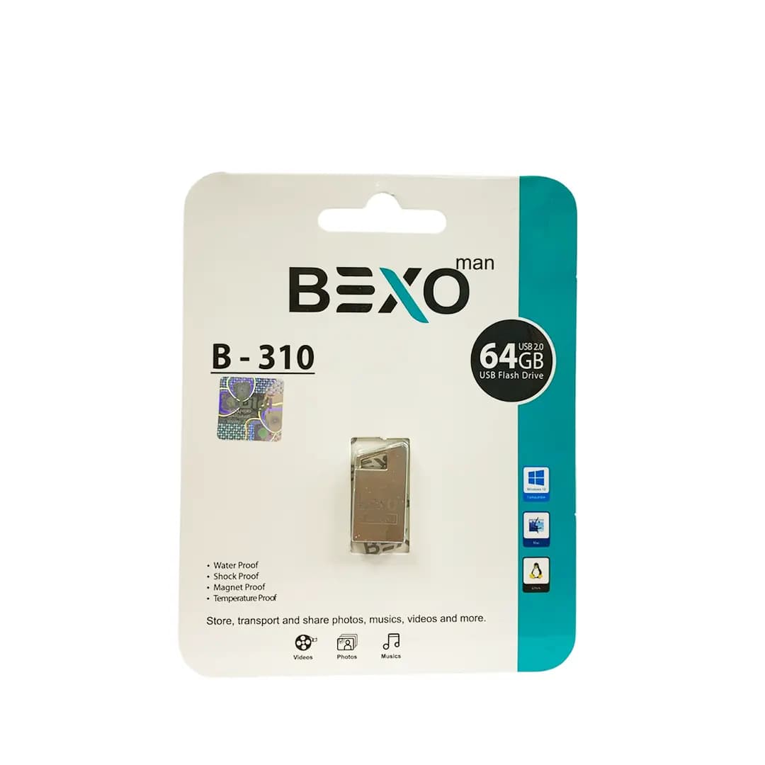 فلش مموری بکسو من مدل B-310 64G BEXO MAN باظرفیت 64 گیگابایت — تصویر ۲