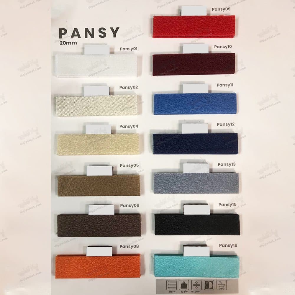 پرده پلیسه پشت دری دستی دوطرفه آبی مدل Pansy 11 — تصویر ۴
