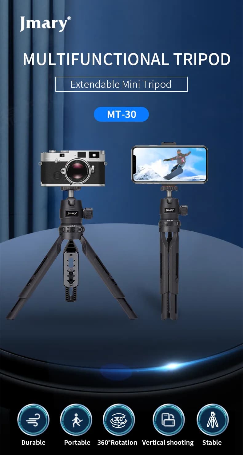 سه پایه رومیزی جیماری JMARY MT-30 به همراه هولدر — تصویر ۷