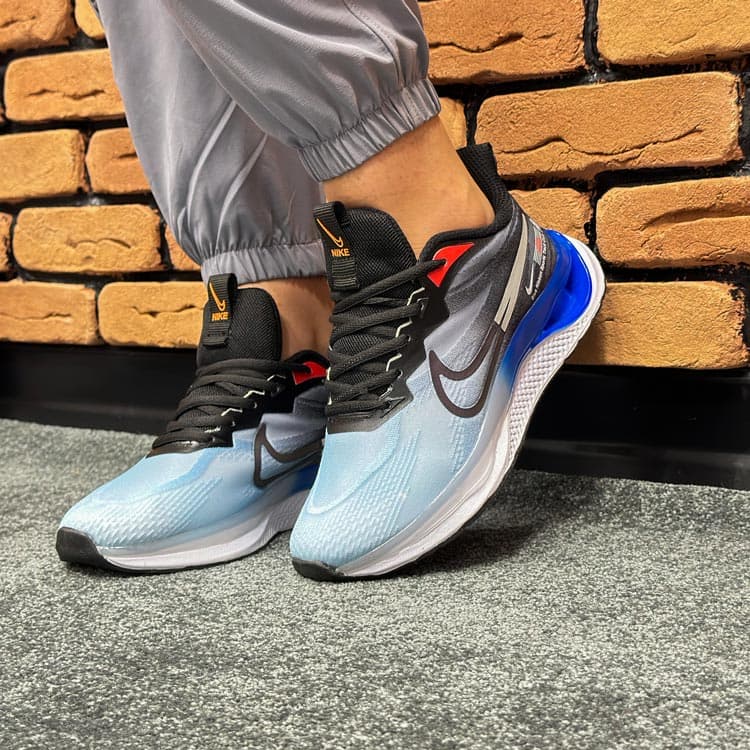 کتونی اسپرت مردانه مدل نایک nike رنگ آبی مشکی کد 8917 — تصویر ۴