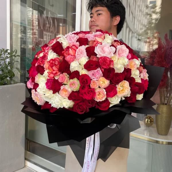 دسته گل سوپر لوکس پشن – باغچه — تصویر ۳