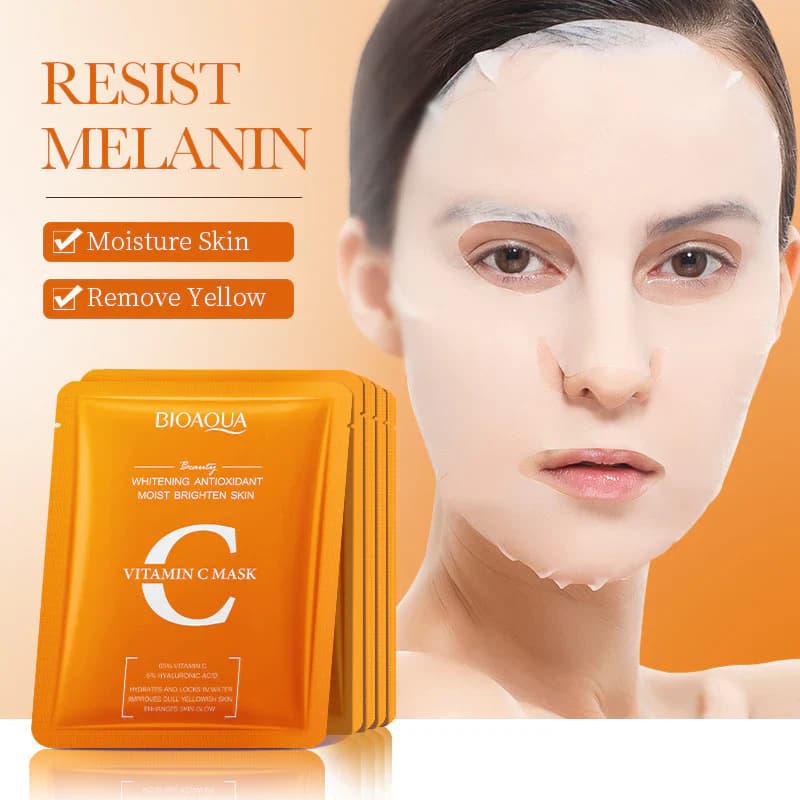 ماسک صورت ورقه ای روشن کننده ویتامین سی بیوآکوا VITAMIN C BIOAQUA
